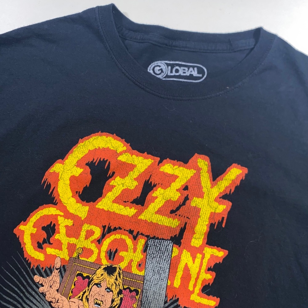 Ozzy Osbourne Global Merchandising Black Graphic T-Shirt Mens Medium 2022 Rock